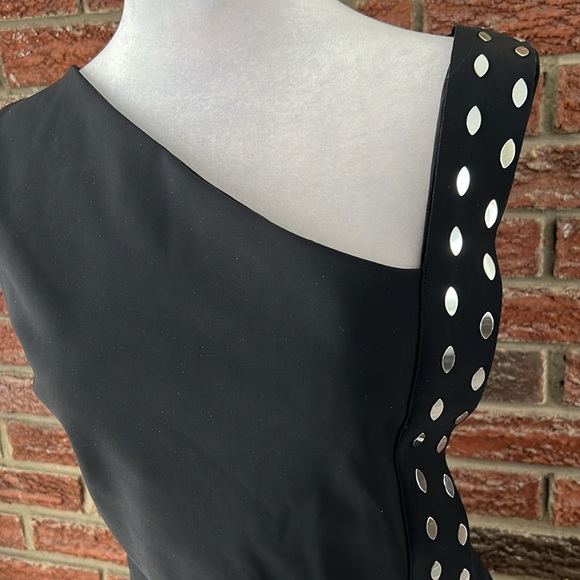 Chiara Boni La Petite Robe Cibeless Embellished Asymmetric-Neckline Gown Size 12 - Picture 4 of 6